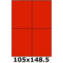 Étiquettes autocollantes 105 x 148.5 rouge vif