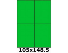 Étiquettes autocollantes 105 x 148.5 vert vif