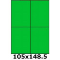 Étiquettes autocollantes 105 x 148.5 vert vif