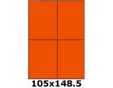 Étiquettes autocollantes 105 x 148.5 orange vif