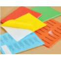 Étiquettes Adhésives sur Feuilles A4 Couleur Fluo Adhésif Permanent