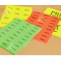 Étiquettes Adhésives sur Feuille A4 Couleur Vive