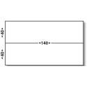 Étiquette affranchissement double 140 x (2 x 40)