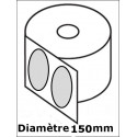 Étiquette ronde Jet d'Encre ou Laser Couché Blanc Brillant Diamètre 150