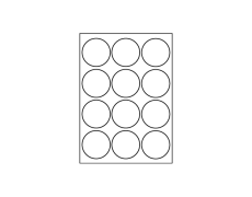 Étiquettes ronde 63.5 blanche