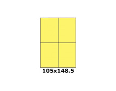 Étiquettes 105 x 148.5  fluo jaune 8733