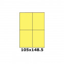 Étiquettes 105 x 148.5  fluo jaune 8733