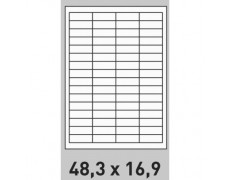  Étiquette 48.3 x 16.9 planche A4  adhésif permanent 1394