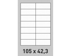  Étiquette 105 x 42.3 planche A4  adhésif permanent 