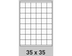  Étiquette 35 x 35 planche A4  adhésif permanent 0189